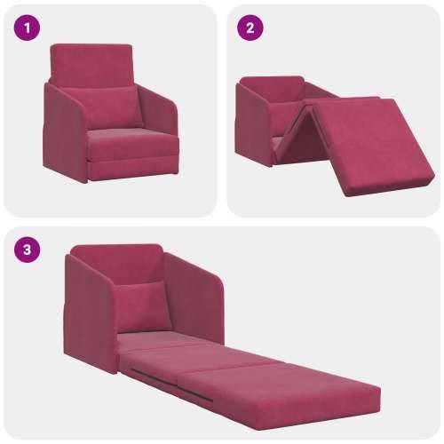 Floor Sofa Bed 2-u-1 Bordo 65x80x83 cm Baršun Cijena