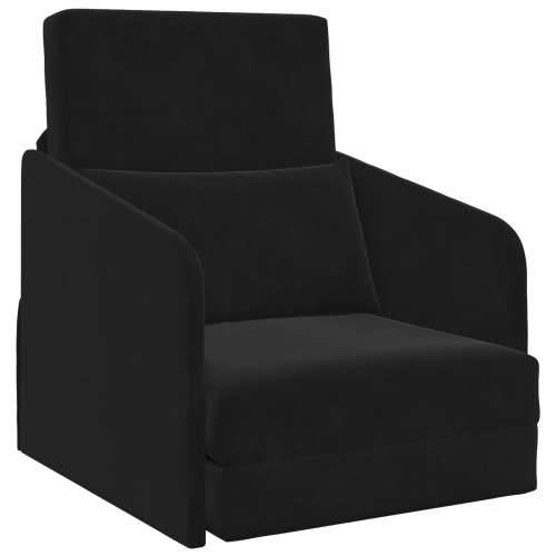 sofa krevet 2-u-1 Crna 65x80x83 cm Velur Cijena