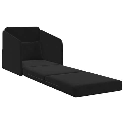 sofa krevet 2-u-1 Crna 65x80x83 cm Velur Cijena