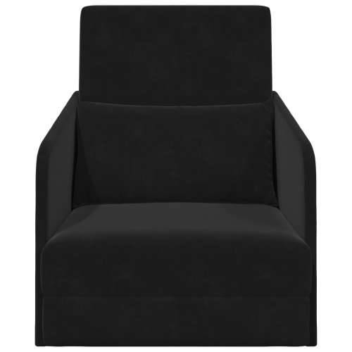 sofa krevet 2-u-1 Crna 65x80x83 cm Velur Cijena