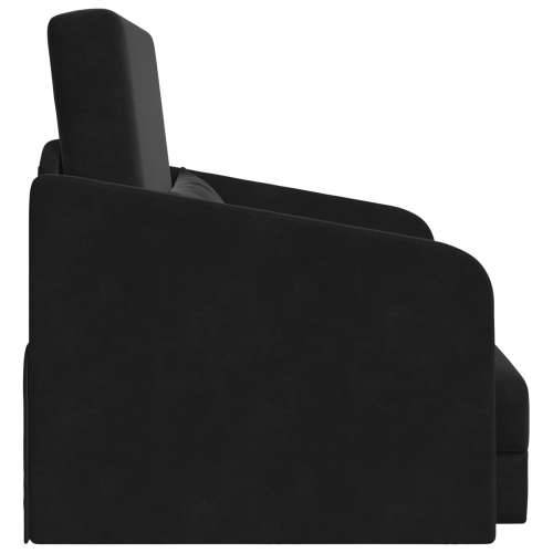 sofa krevet 2-u-1 Crna 65x80x83 cm Velur Cijena