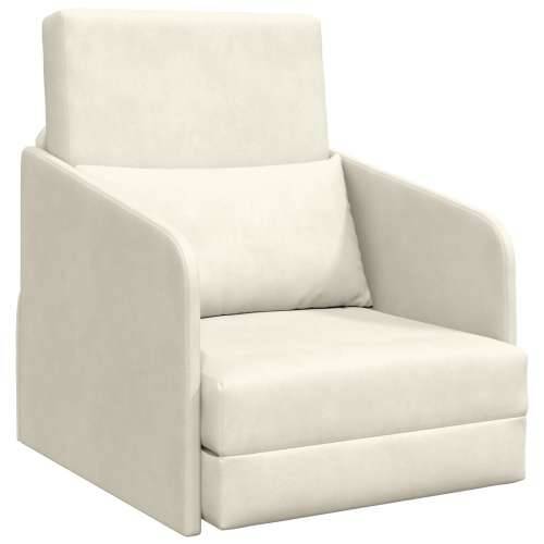 podna sofa krevet 2-u-1 krem 65x80x83 cm baršun Cijena
