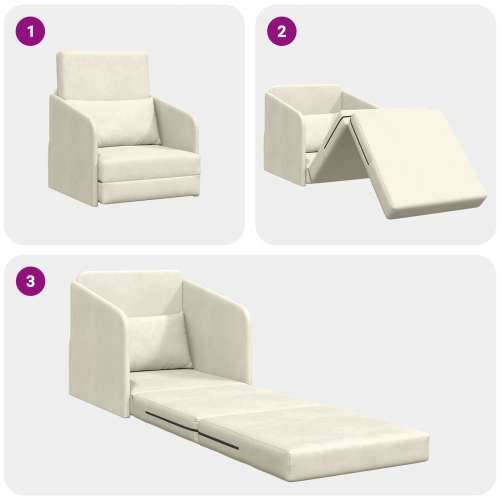 podna sofa krevet 2-u-1 krem 65x80x83 cm baršun Cijena