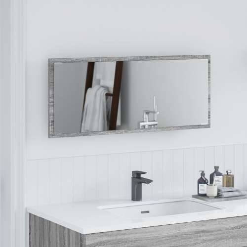 Ogledalo za kupaonicu s LED svjetlom Siva Sonoma 90x8,5x37 cm Cijena