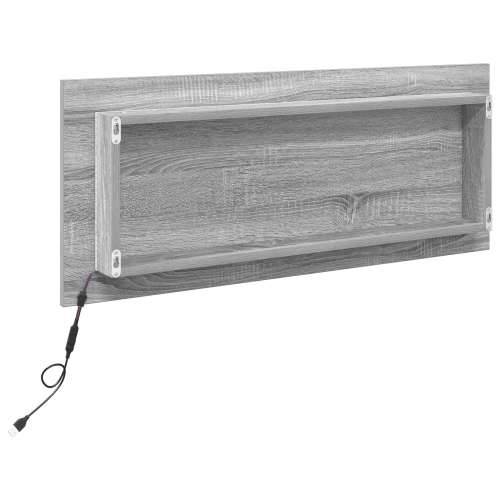 Ogledalo za kupaonicu s LED svjetlom Siva Sonoma 90x8,5x37 cm Cijena