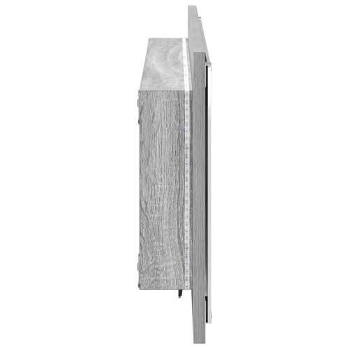 Ogledalo za kupaonicu s LED svjetlom Siva Sonoma 90x8,5x37 cm Cijena
