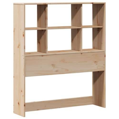 Krevet s regalom za knjige bez madraca 90x200 cm od borovine - Prirodna 90 x 200 cm Cijena