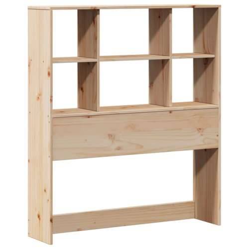 Krevet s regalom za knjige bez madraca 90x190 cm masivno drvo - Smeđa 90 x 190 cm Cijena