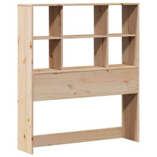 Krevet s regalom za knjige bez madraca 90x190 cm od borovine - Prirodna 90 x 190 cm Cijena