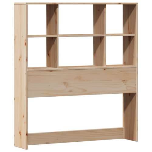 Krevet s regalom za knjige bez madraca 90x200 cm od borovine - Prirodna 90 x 200 cm Cijena