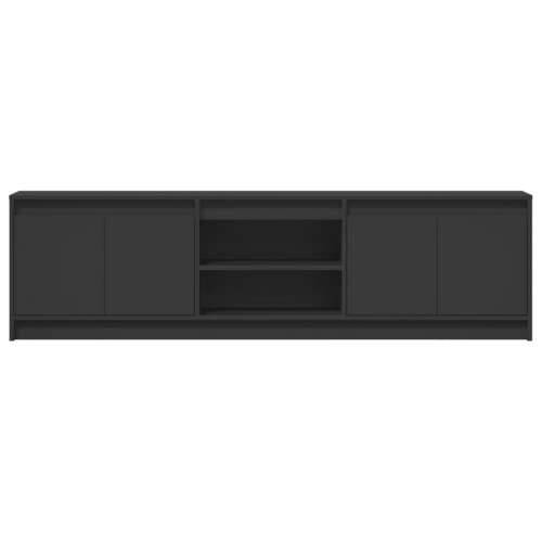 TV ormarić s LED svjetlima crni 180x34x50 cm konstruirano drvo - Crna 1 180 cm Cijena