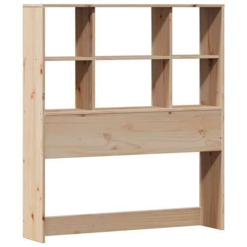 Krevet s regalom za knjige bez madraca 90x190 cm od borovine - Prirodna 90 x 190 cm Cijena
