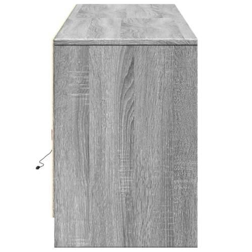 TV ormarić s LED svjetlima boja hrasta 180x34x50 cm drveni - Sivi hrast sonoma 1 180 cm Cijena