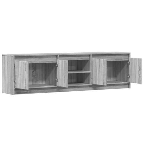 TV ormarić s LED svjetlima boja hrasta 180x34x50 cm drveni - Sivi hrast sonoma 1 180 cm Cijena