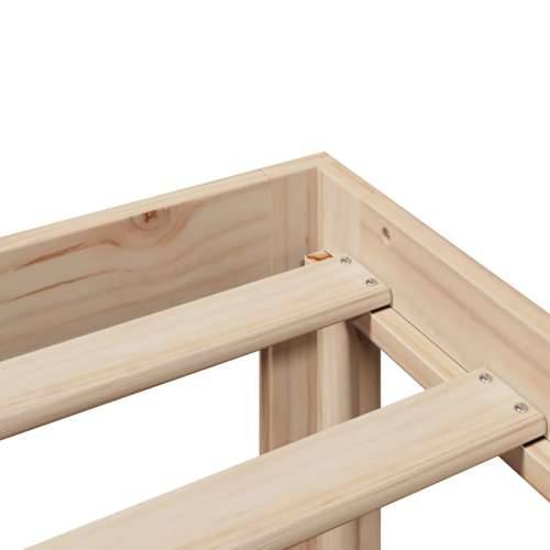 Krevet s regalom za knjige bez madraca 90x190 cm od borovine - Prirodna 90 x 190 cm Cijena