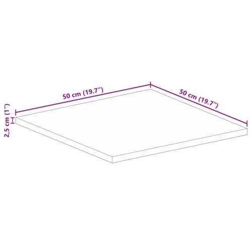 Stolna ploča 50 x 50 x 2,5 četvrtasta od masivnog drva manga - Drvo manga (završna obrada od hrastovine) 50 x 50 cm 1 25 mm Cijena