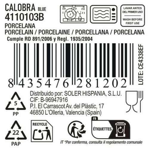 Tanjur za desert La Mediterránea Calobra Plava (48 kom.) Cijena