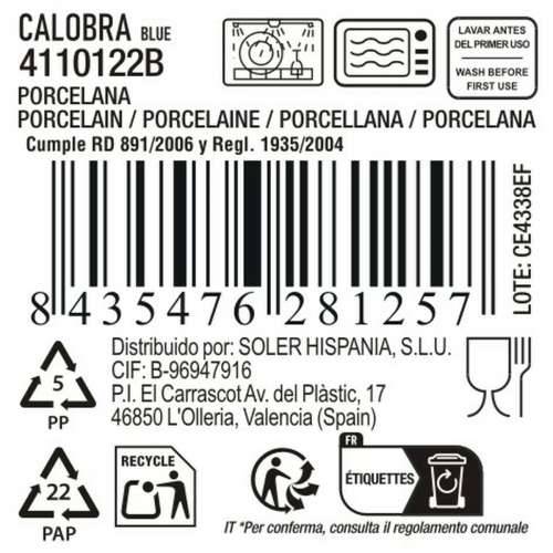 Posuda za Pečenje La Mediterránea Calobra Plava 34,1 x 20,7 cm (12 kom.) Cijena
