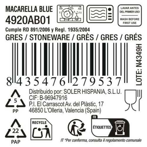 Posuda za Pečenje La Mediterránea Macarella blue (18 kom.) Cijena