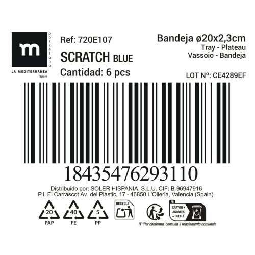Posuda za Pečenje La Mediterránea Scratch blue (18 kom.) Cijena