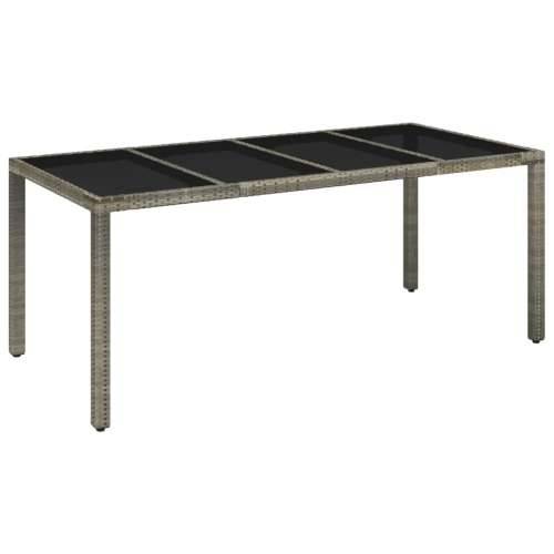 Vrtna garnitura - 9-dijelni vrtni blagovaonski set sivi od poliratana - Siva Dužina stola 190 cm 8 Cijena