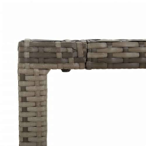Vrtna garnitura - 9-dijelni vrtni blagovaonski set sivi od poliratana - Siva Dužina stola 190 cm 8 Cijena