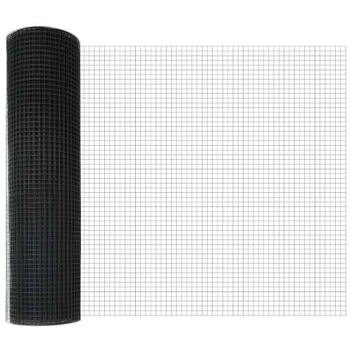 Set stubova za ograde Set od 2 Siva Plastika, Metal 25 x 0.5 m Cijena