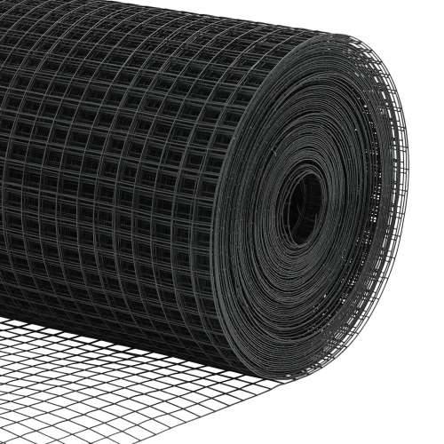Set stubova za ograde Set od 2 Siva Plastika, Metal 25 x 0.5 m Cijena