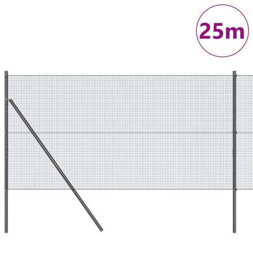 set sivih metalnih stupova ograde s PVC premazom Set od 2 Siva Cijena