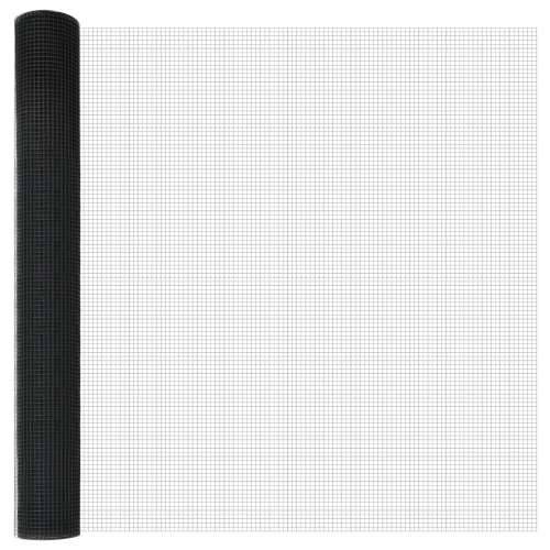 set sivih metalnih stupova ograde s PVC premazom Set od 2 Siva Cijena