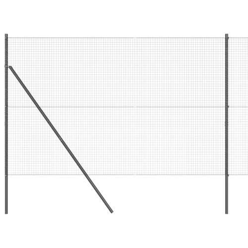 zavarena žica ograde s 13 stupova Siva 1.5x25 m Čelik Cijena