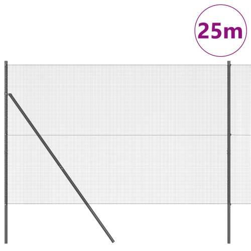 zavarena žičana ograda s 13 stupova Siva 1.6x25 m Čelik Cijena