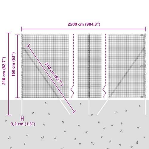 zavarena žičana ograda s 13 postova siva 1.6x25 m čelik Cijena