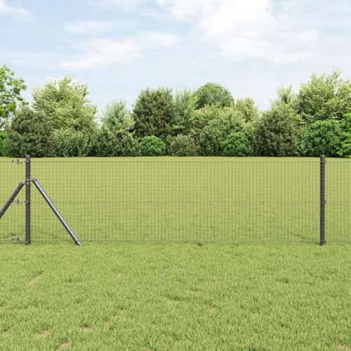 zavarena žičana ograda sa 13 stupova siva 0.6x50 m čelik Cijena