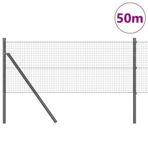 zavarena žičana ograda sa 13 stupova siva 0.6x50 m čelik Cijena