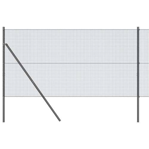 Zavarena Ograda s 13 Stupova Siva 1.2x50 m Čelik Cijena