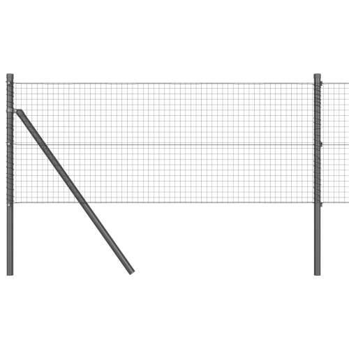 Zavarena Žičana Ograda s 13 Stabala Siva 0.8x100 m Čelik Cijena