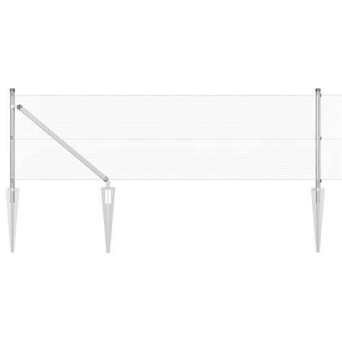 set stupova ograde set od 2 pocinčani čelik 10 x 0.5 m izdržljivo Cijena
