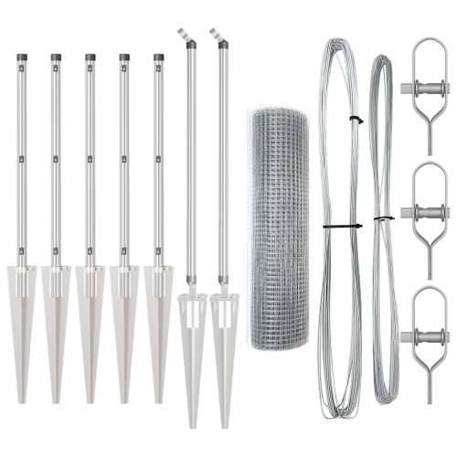 Set Stubova Ograde 10 x 1 m Set od 2 Pocinčani Čelik 10 x 1 metara Cijena