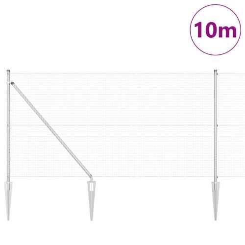 zavarena žičana ograda s 7 metalnih kolaca 1.4x10 m pocinčanog čelika Cijena