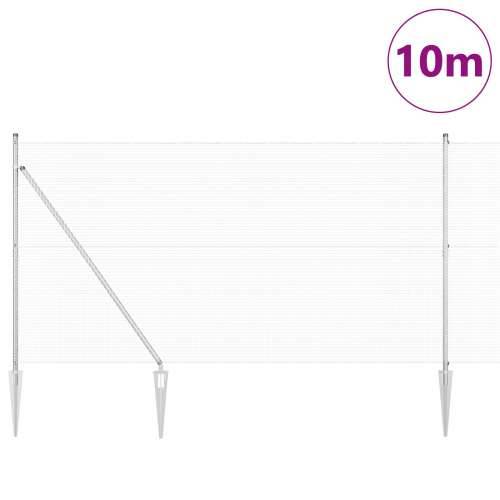 set stupova ograde Set od 2 Pocinčani čelik 10 x 1.5 m Izdržljivo Cijena