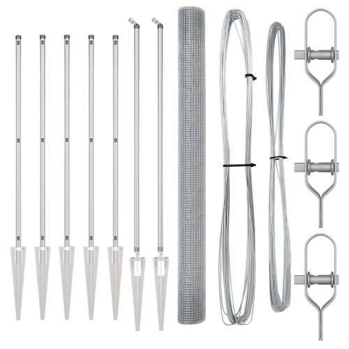 Set stupova za ograde Set od 2 Pocinčani čelik 10 x 1.5 m Cijena