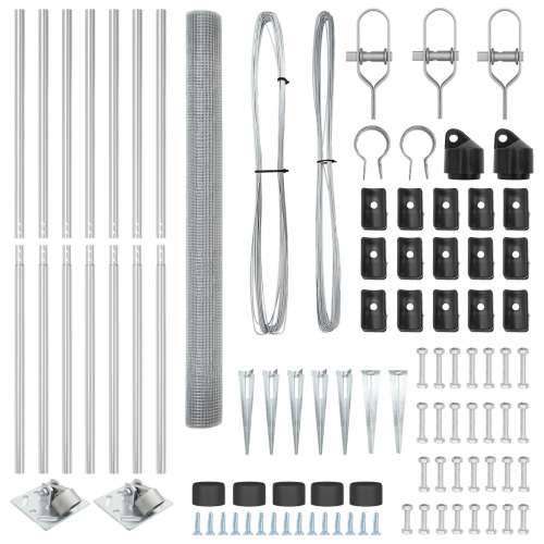 Set stupova za ograde Set od 2 Pocinčani čelik 10 x 1.5 m Cijena