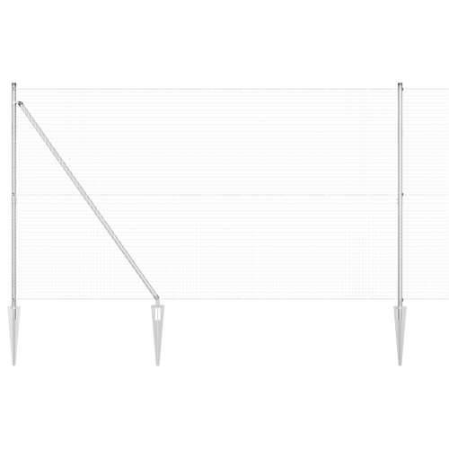 Set stupova za ograde Set od 2 Pocinčani čelik 10 x 1.5 m Cijena