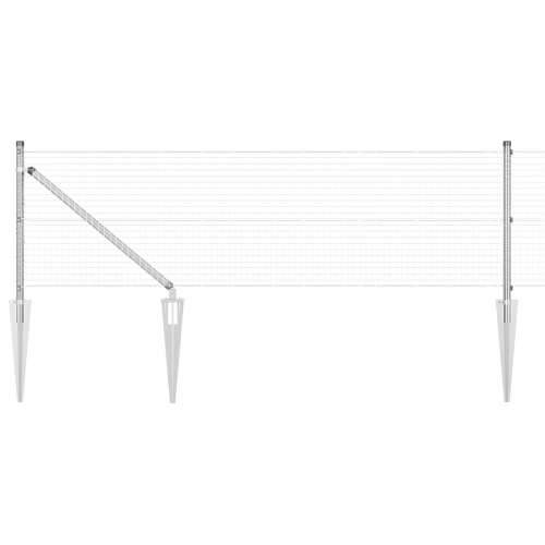 zavarena žičana ograda s 13 šiljastih stupova 0.4x25 m od galvaniziranog čelika Cijena