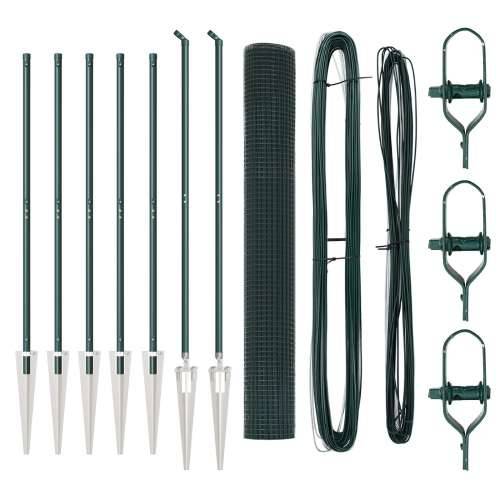 Zeleni set stublja za ograde Set od 2 Zeleni Metal 10 x 1 m Cijena