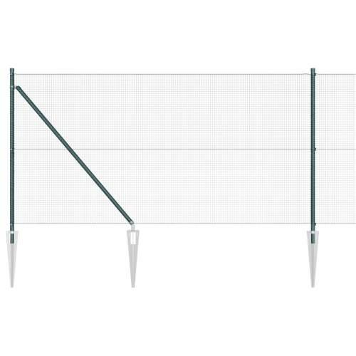 Zeleni set stublja za ograde Set od 2 Zeleni Metal 10 x 1 m Cijena