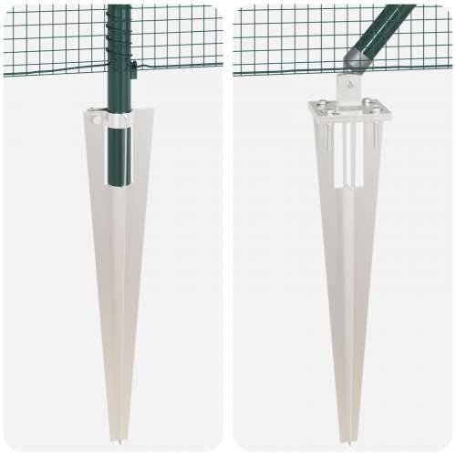 Zeleni set stublja za ograde Set od 2 Zeleni Metal 10 x 1 m Cijena