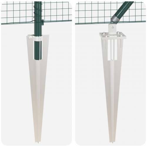 Set Ogradnih Stupova Set od 2 Zelena Čelik s Prahom 10 x 1 m Cijena