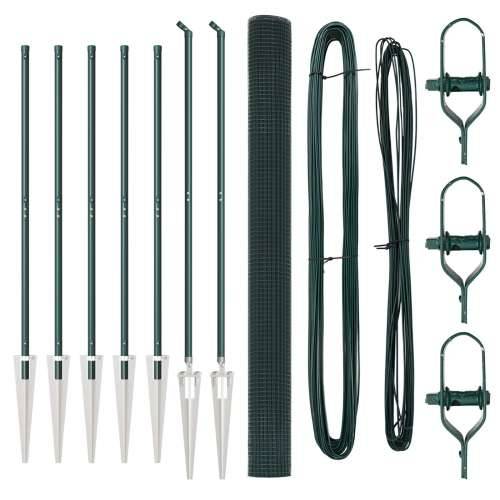 Zeleni set za ograde Set od 2 Zeleni Plastika obložena žicom Cijena